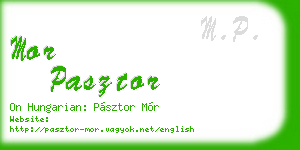 mor pasztor business card