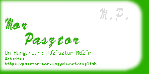 mor pasztor business card